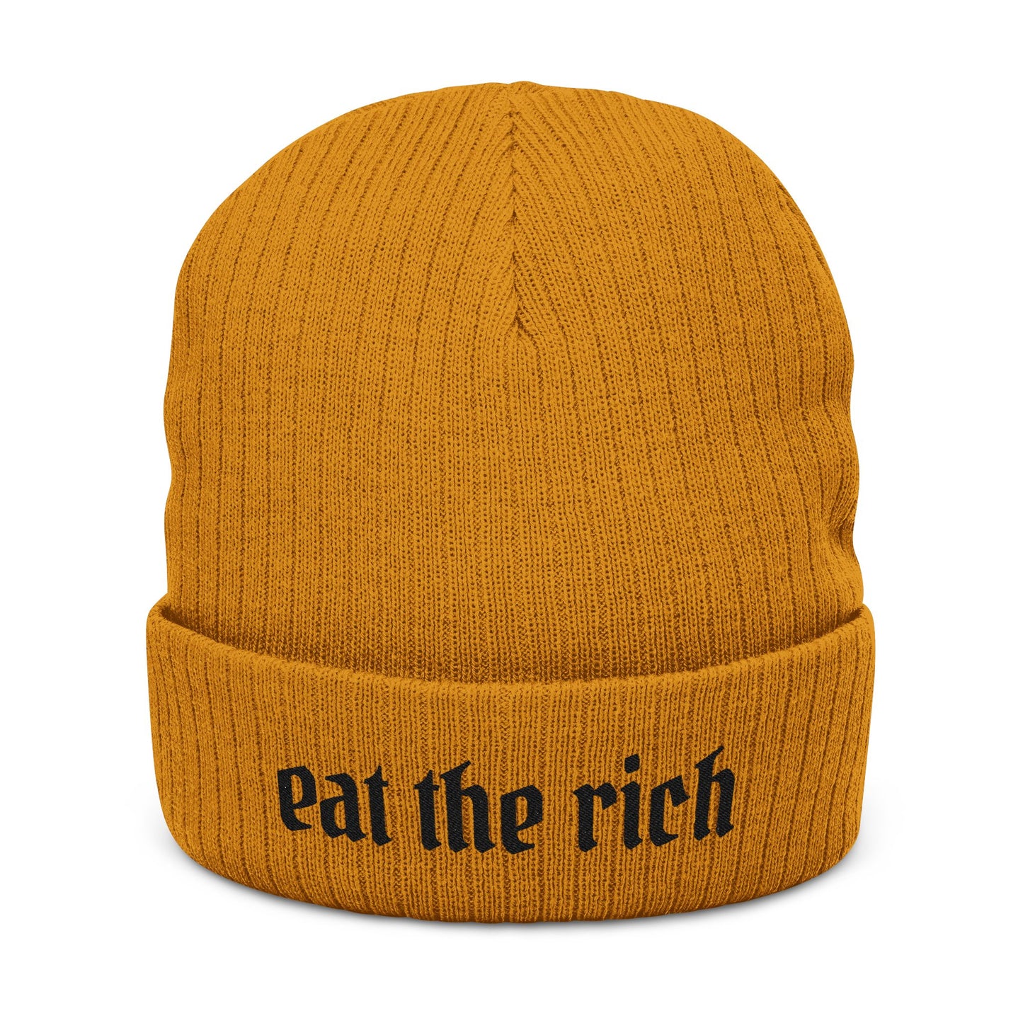 Eat the Rich Light Embroidered Beanie